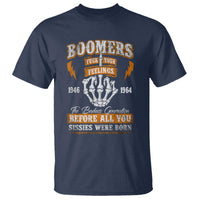 Vintage Boomers Generation T Shirt Before All You Sissie Were Born Skeleton Hand - Wonder Print Shop