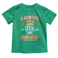 Vintage Boomers Generation Toddler T Shirt Before All You Sissie Were Born Skeleton Hand - Wonder Print Shop