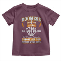 Vintage Boomers Generation Toddler T Shirt Before All You Sissie Were Born Skeleton Hand - Wonder Print Shop