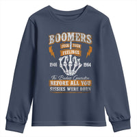 Vintage Boomers Generation Youth Sweatshirt Before All You Sissie Were Born Skeleton Hand - Wonder Print Shop