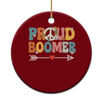 Proud Boomer Ceramic Ornament Boomers Generation Peace Sign Hippie 50s 60s - Wonder Print Shop