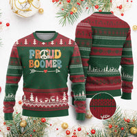 Proud Boomer Ugly Christmas Sweater Boomers Generation Peace Sign Hippie 50s 60s - Wonder Print Shop