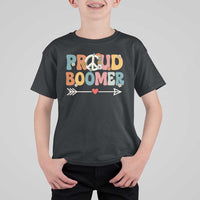 Proud Boomer T Shirt For Kid Boomers Generation Peace Sign Hippie 50s 60s - Wonder Print Shop