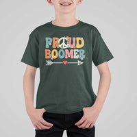 Proud Boomer T Shirt For Kid Boomers Generation Peace Sign Hippie 50s 60s - Wonder Print Shop