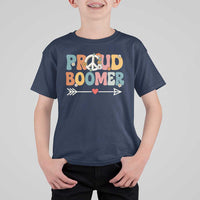 Proud Boomer T Shirt For Kid Boomers Generation Peace Sign Hippie 50s 60s - Wonder Print Shop