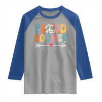 Proud Boomer Raglan Shirt Boomers Generation Peace Sign Hippie 50s 60s - Wonder Print Shop