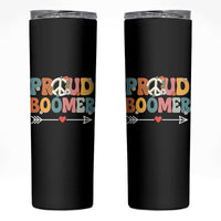 Proud Boomer Skinny Tumbler Boomers Generation Peace Sign Hippie 50s 60s - Wonder Print Shop