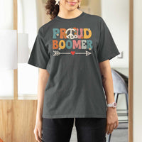 Proud Boomer T Shirt For Women Boomers Generation Peace Sign Hippie 50s 60s - Wonder Print Shop