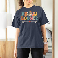 Proud Boomer T Shirt For Women Boomers Generation Peace Sign Hippie 50s 60s - Wonder Print Shop