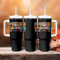 Proud Boomer Tumbler With Handle Boomers Generation Peace Sign Hippie 50s 60s - Wonder Print Shop