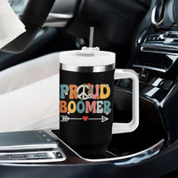 Proud Boomer Tumbler With Handle Boomers Generation Peace Sign Hippie 50s 60s - Wonder Print Shop