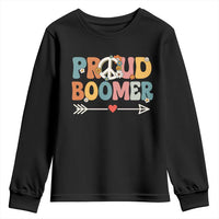 Proud Boomer Youth Sweatshirt Boomers Generation Peace Sign Hippie 50s 60s - Wonder Print Shop