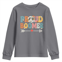 Proud Boomer Youth Sweatshirt Boomers Generation Peace Sign Hippie 50s 60s - Wonder Print Shop