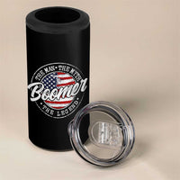 Boomers Generation 4 in 1 Can Cooler Tumbler Vintage The Man The Myth The Legend American Flag - Wonder Print Shop