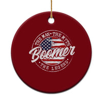 Boomers Generation Ceramic Ornament Vintage The Man The Myth The Legend American Flag - Wonder Print Shop