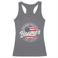 Boomers Generation Racerback Tank Top Vintage The Man The Myth The Legend American Flag - Wonder Print Shop