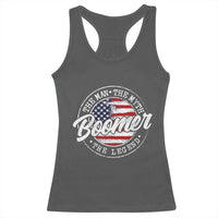 Boomers Generation Racerback Tank Top Vintage The Man The Myth The Legend American Flag - Wonder Print Shop