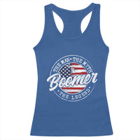 Boomers Generation Racerback Tank Top Vintage The Man The Myth The Legend American Flag - Wonder Print Shop