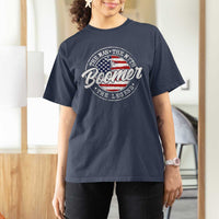Boomers Generation T Shirt For Women Vintage The Man The Myth The Legend American Flag - Wonder Print Shop