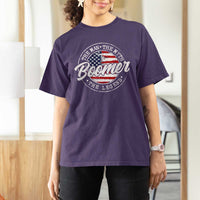 Boomers Generation T Shirt For Women Vintage The Man The Myth The Legend American Flag - Wonder Print Shop