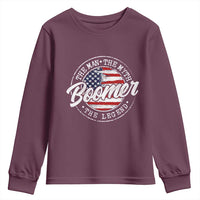 Boomers Generation Youth Sweatshirt Vintage The Man The Myth The Legend American Flag - Wonder Print Shop