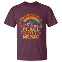 Baby Boomers Generation T Shirt Peace Love Music 60s Hippe - Wonder Print Shop