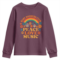 Baby Boomers Generation Youth Sweatshirt Peace Love Music 60s Hippe - Wonder Print Shop