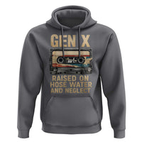 Gen X Hoodie Vintage Cassette Tape Raised On Hose Water And Neglect Nostalgia - undefined