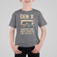 Gen X T Shirt For Kid Vintage Cassette Tape Raised On Hose Water And Neglect Nostalgia - Wonder Print Shop