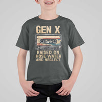 Gen X T Shirt For Kid Vintage Cassette Tape Raised On Hose Water And Neglect Nostalgia - Wonder Print Shop