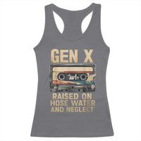 Gen X Racerback Tank Top Vintage Cassette Tape Raised On Hose Water And Neglect Nostalgia - Wonder Print Shop