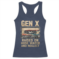 Gen X Racerback Tank Top Vintage Cassette Tape Raised On Hose Water And Neglect Nostalgia - Wonder Print Shop
