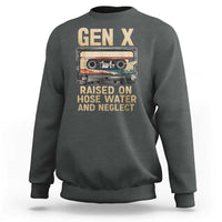 Gen X Sweatshirt Vintage Cassette Tape Raised On Hose Water And Neglect Nostalgia - Wonder Print Shop