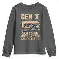 Gen X Youth Sweatshirt Vintage Cassette Tape Raised On Hose Water And Neglect Nostalgia - undefined