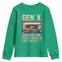 Gen X Youth Sweatshirt Vintage Cassette Tape Raised On Hose Water And Neglect Nostalgia - undefined