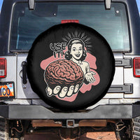 Sarcastic Vintage Spare Tire Cover Funny Retro 50s Use Your Brain Aesthetic - Wonder Print Shop