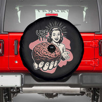 Sarcastic Vintage Spare Tire Cover Funny Retro 50s Use Your Brain Aesthetic - Wonder Print Shop