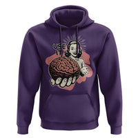 Sarcastic Vintage Hoodie Funny Retro 50s Use Your Brain Aesthetic - Wonder Print Shop