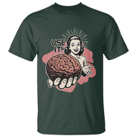 Sarcastic Vintage T Shirt Funny Retro 50s Use Your Brain Aesthetic - Wonder Print Shop
