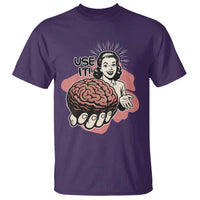 Sarcastic Vintage T Shirt Funny Retro 50s Use Your Brain Aesthetic - Wonder Print Shop