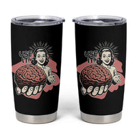 Sarcastic Vintage Tumbler Cup Funny Retro 50s Use Your Brain Aesthetic - Wonder Print Shop