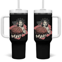 Sarcastic Vintage Tumbler With Handle Funny Retro 50s Use Your Brain Aesthetic - Wonder Print Shop
