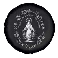 Marian Catholic Spare Tire Cover Virgin Mary Floral Women Religious Catholic Gift - Wonder Print Shop