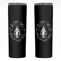 Marian Catholic Skinny Tumbler Virgin Mary Floral Women Religious Catholic Gift - Wonder Print Shop