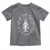 Marian Catholic Toddler T Shirt Virgin Mary Floral Women Religious Catholic Gift - Wonder Print Shop