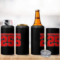 Retro December 25 Christmas 4 in 1 Can Cooler Tumbler Vintage Holiday - Wonder Print Shop