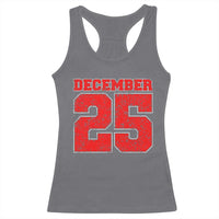 Retro December 25 Christmas Racerback Tank Top Vintage Holiday - Wonder Print Shop