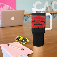 Retro December 25 Christmas Tumbler With Handle Vintage Holiday - Wonder Print Shop