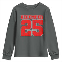 Retro December 25 Christmas Youth Sweatshirt Vintage Holiday - Wonder Print Shop
