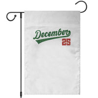 Retro Christmas December 25 Garden Flag Retro Vintage Script Holiday Trip - Wonder Print Shop